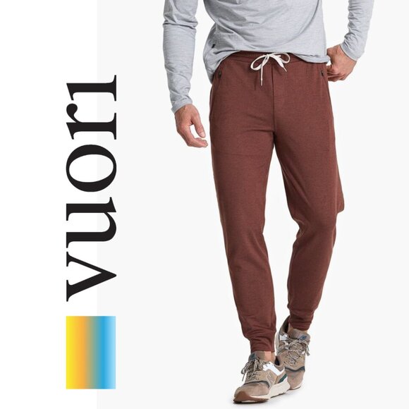 Vuori, Men's Ponto Performance DreamKnit™ Joggers Pants, Cedar Heather Brown
